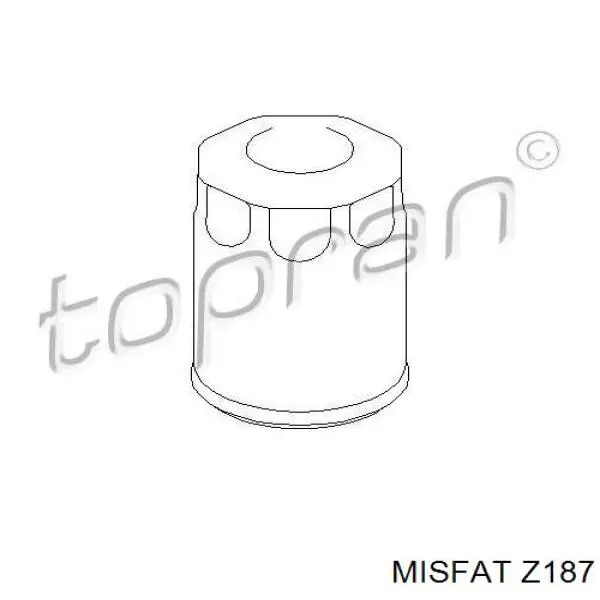 Масляный фильтр Z187 Misfat