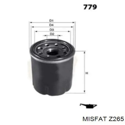 Z265 Misfat масляный фильтр