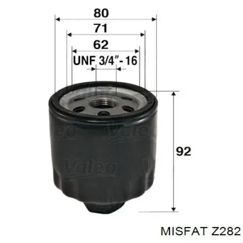 Z282 Misfat масляный фильтр