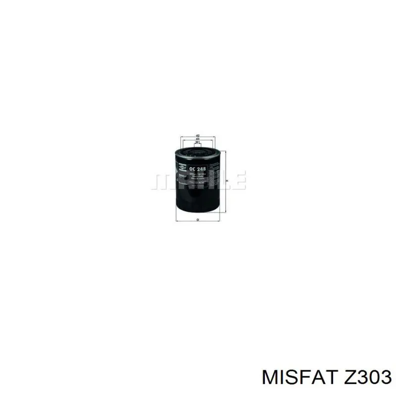Фильтр очистки масла центробежный Misfat Z303 цена, от 10.25 USD