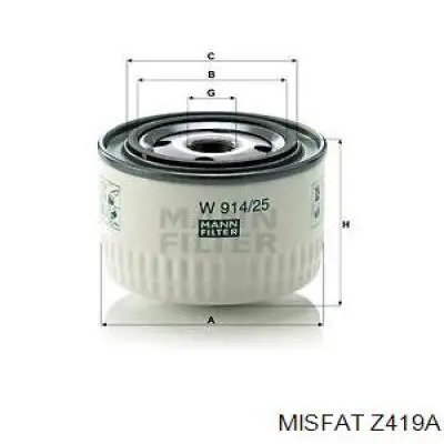 Z419A Misfat фильтр акпп