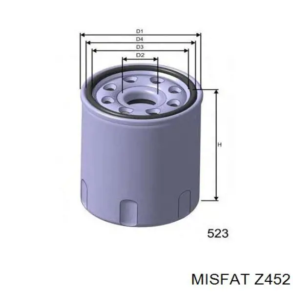 Фильтр масляный Misfat Z452