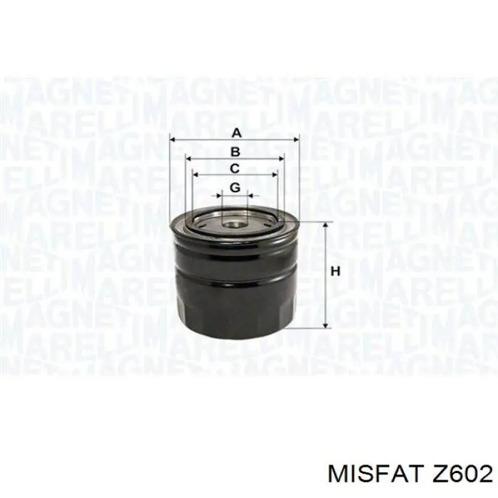 Z602 Misfat масляный фильтр