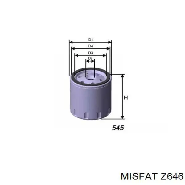 Масляный фильтр Z646 Misfat