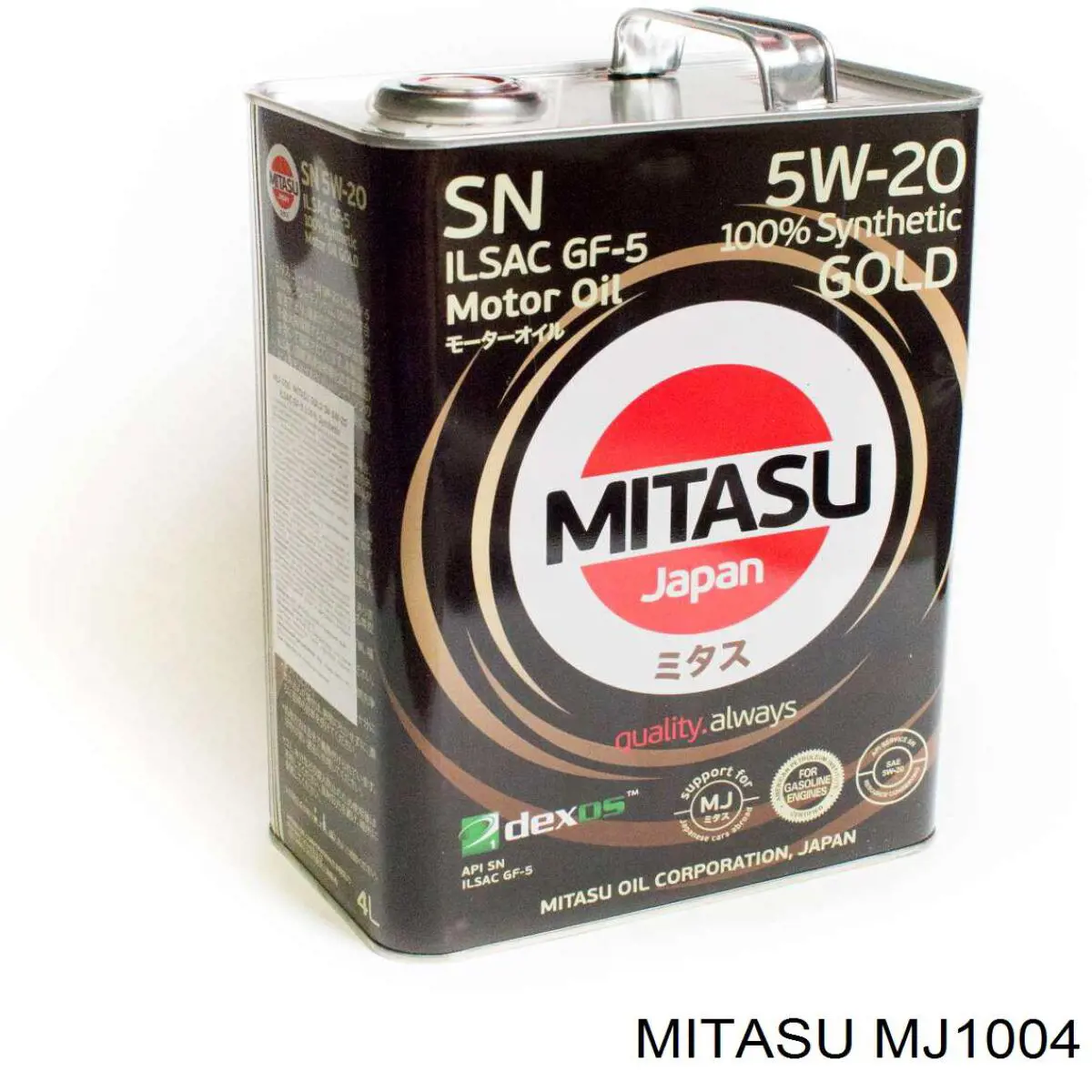 Моторное масло Mitasu GOLD 5W-20 Синтетическое 4л (MJ1004)
