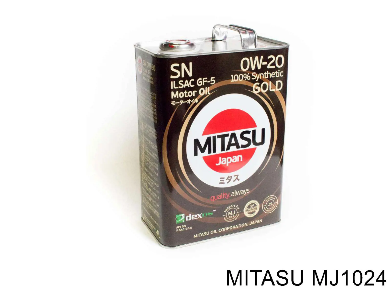 Моторное масло Mitasu GOLD 0W-20 Синтетическое 4л (MJ1024)