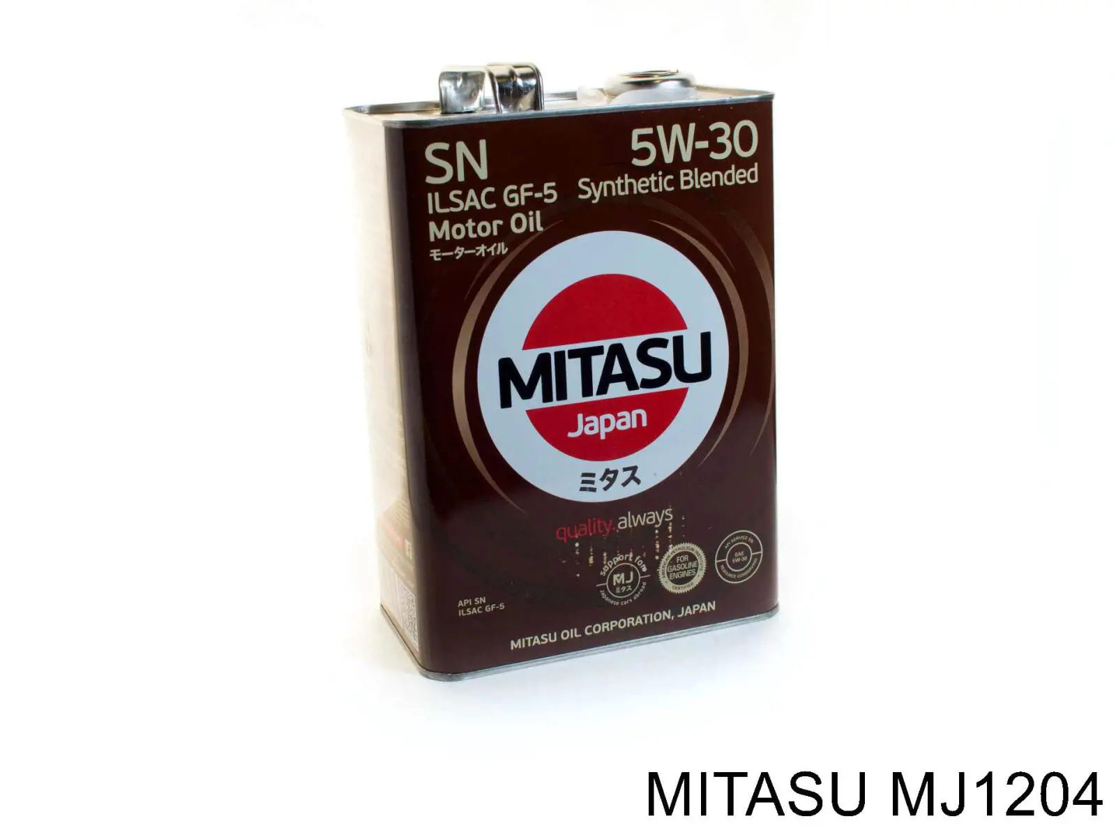 Моторное масло Mitasu Motor Oil 5W-30 Полусинтетическое 4л (MJ1204)