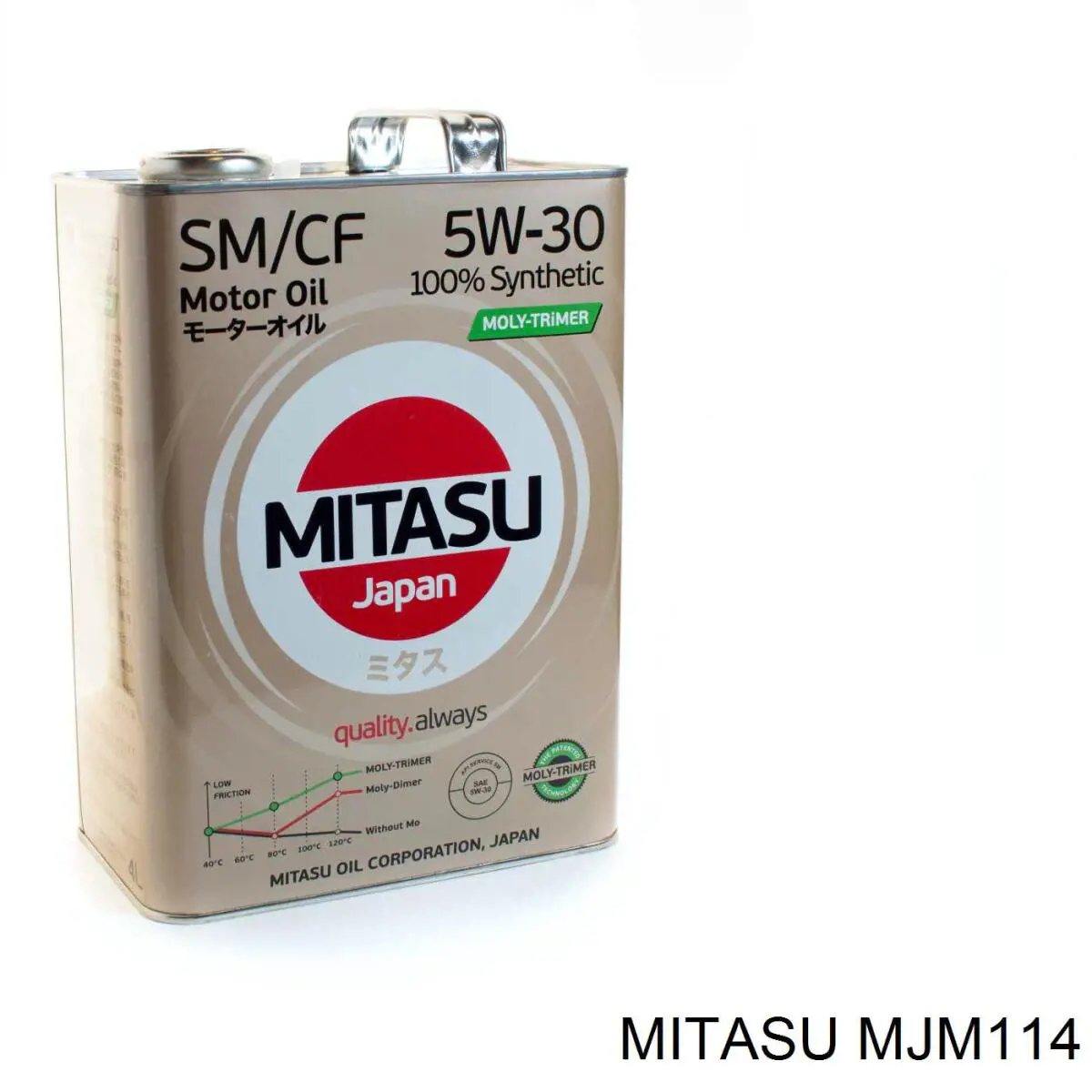 Моторное масло Mitasu MOLY-TRIMER 5W-30 Синтетическое 4л (MJM114)