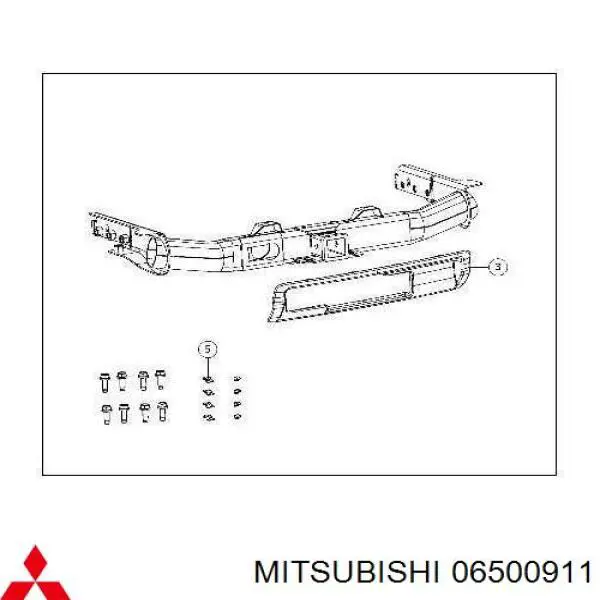 Пистон (клип) крепления подкрылка переднего крыла 06500911 Mitsubishi