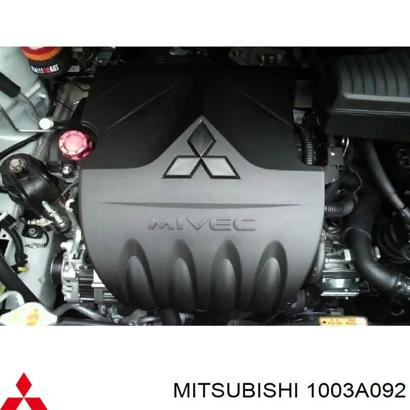 Крышка мотора декоративная на Mitsubishi Lancer X 