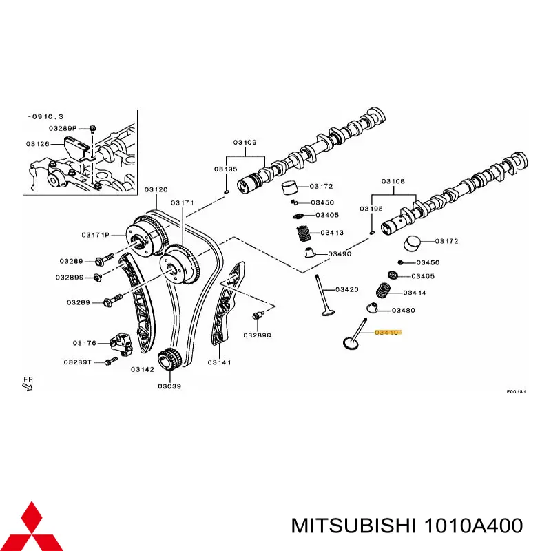 Клапан впускной на Mitsubishi Outlander XL 