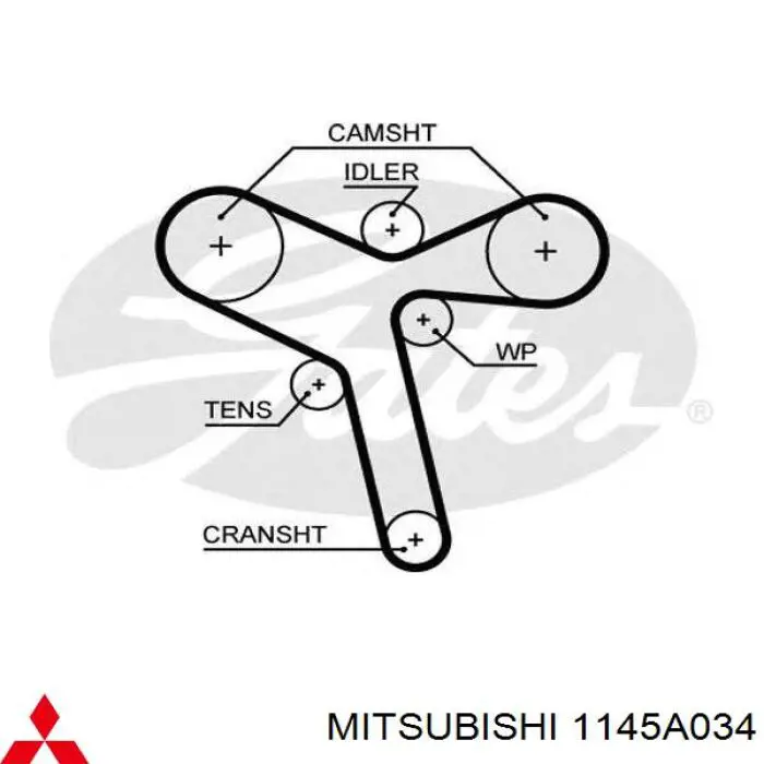 Зубчатый ремень Mitsubishi 1145A034 цена, от 55.27 USD