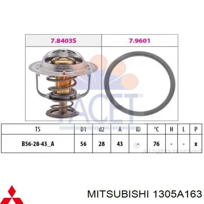 1305A163 Mitsubishi termostato
