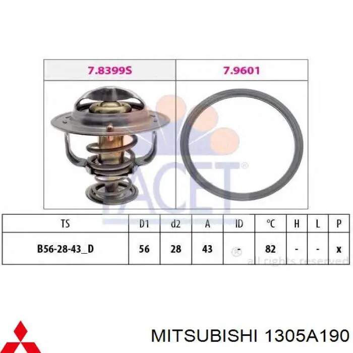 1305A190 Mitsubishi термостат