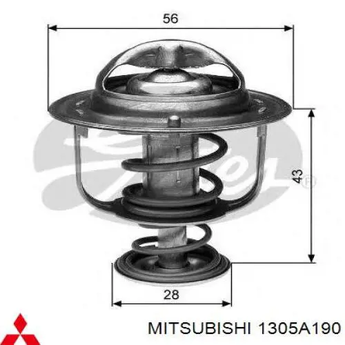 Термостат в корпусе Mitsubishi 1305A190 цена, от 19.37 USD