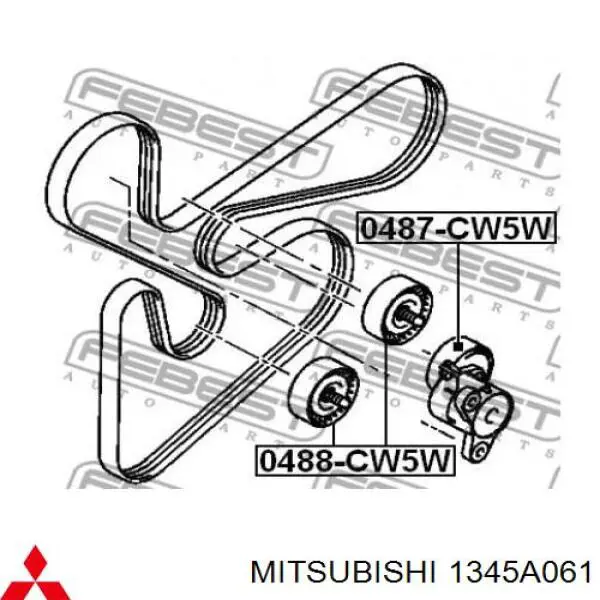 Купить 1345A159 Mitsubishi Натяжитель приводного ремня