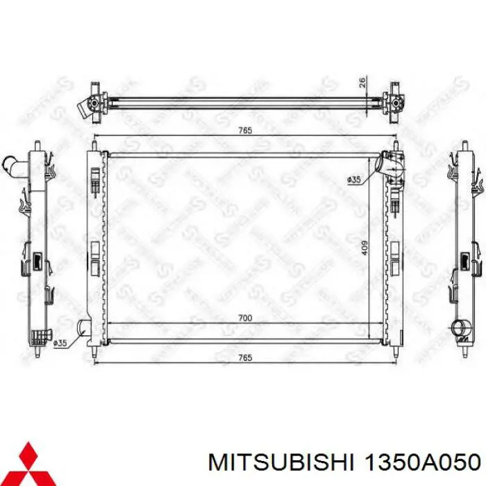 Купить 1350A050 Mitsubishi Радиатор водяной