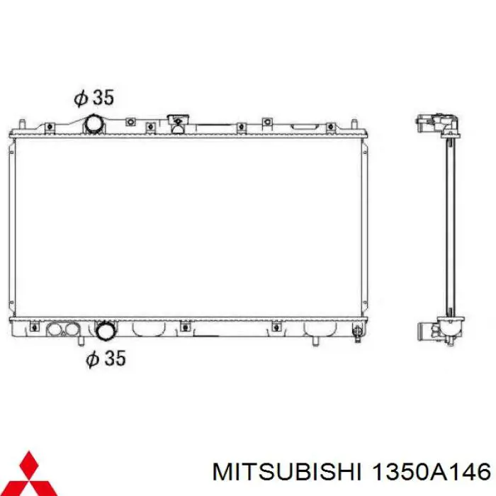Радиатор охлаждения двигателя AVA FP48A1369AV цена, от 120.09 USD