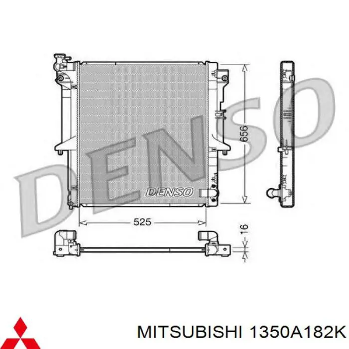 Радиатор 1350A182K Mitsubishi