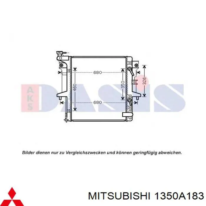 1350A183 Mitsubishi радиатор
