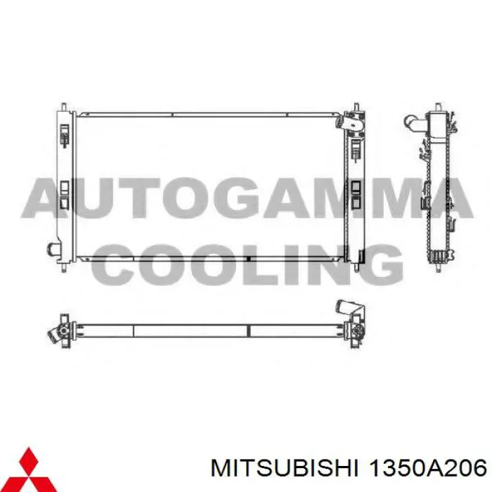 1350A206 Mitsubishi радиатор