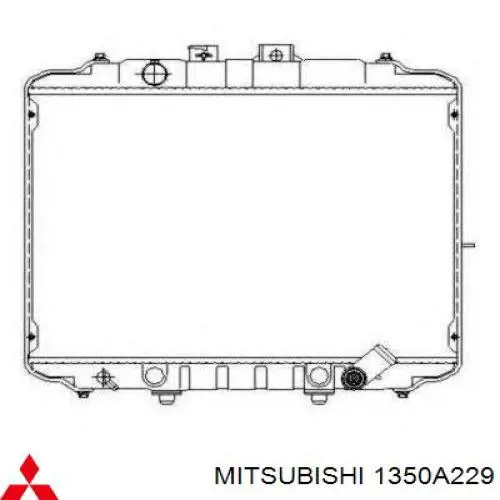 1350A229 Mitsubishi радиатор