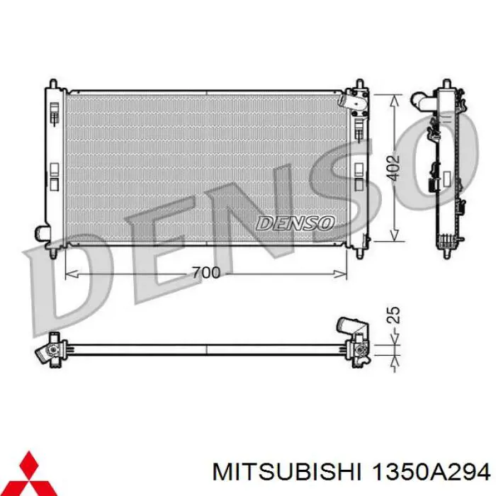1350A294 Mitsubishi радиатор