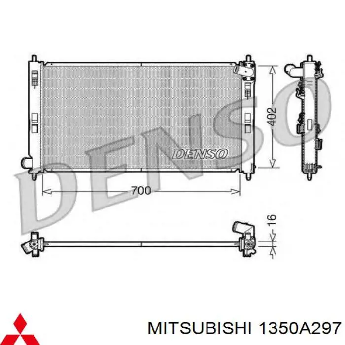 Радиатор 1350A297 Mitsubishi