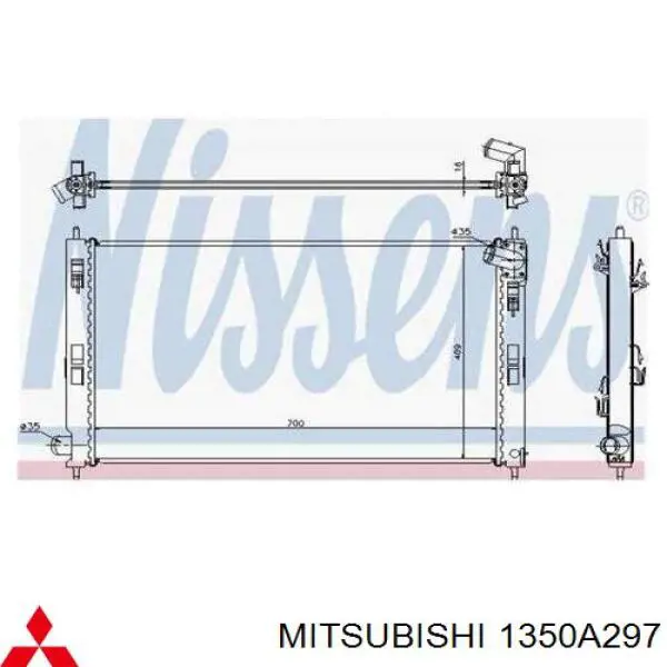 1350A297 Mitsubishi радиатор