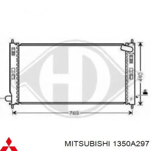 Радиатор охлаждения Mitsubishi 1350A297