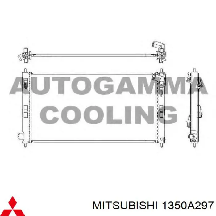 Купить 1350A297 Mitsubishi Радиатор водяной