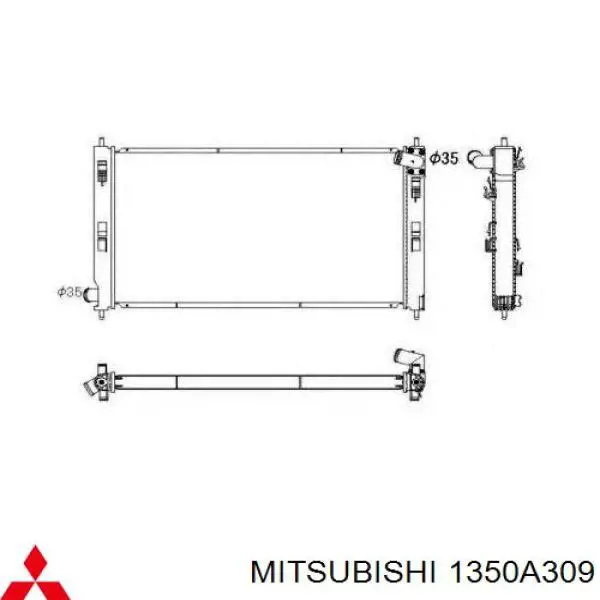 Радиатор охлаждения двигателя Mitsubishi 1350A309 цена, от 76.19 USD