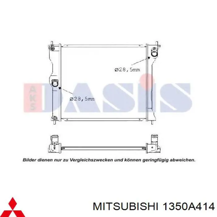 1350A414 Mitsubishi Радиатор основной