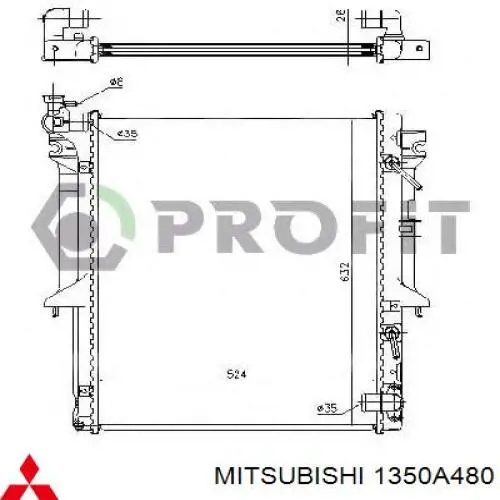 Радиатор 1350A480 Mitsubishi