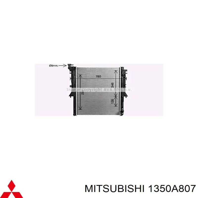 Радиатор охлаждения двигателя на Mitsubishi Pajero SPORT KH