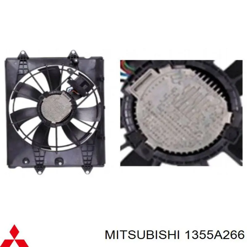 1355A266 Mitsubishi диффузор радиатора охлаждения, в сборе с мотором и крыльчаткой