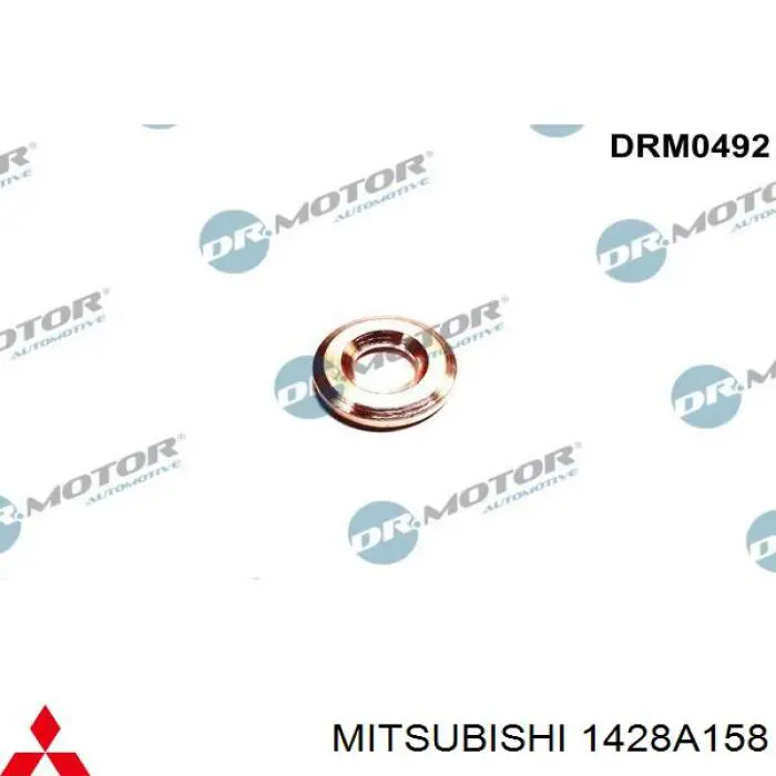 Кольцо (шайба) форсунки инжектора посадочное Mitsubishi 1428A158