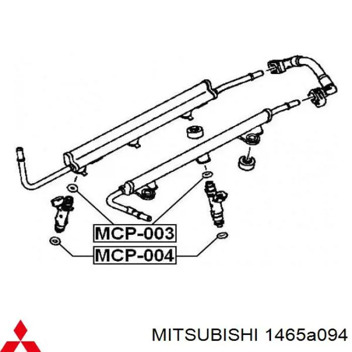 Кольцо (шайба) форсунки инжектора посадочное Mitsubishi 1465A094