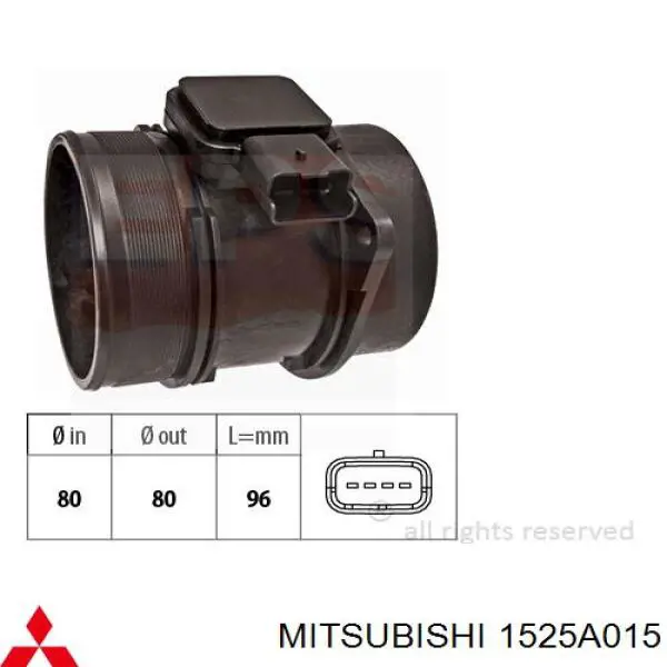 Датчик массового расхода воздуха Mitsubishi 1525A015 цена, от 32.10 USD