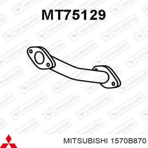 1570B870 Mitsubishi tubo de admissão dianteiro (calças do silenciador)