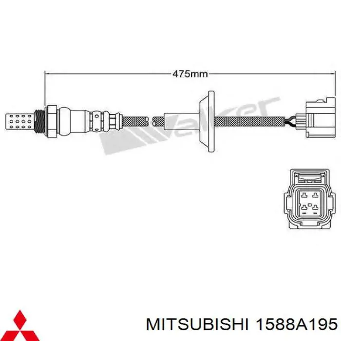 Лямбдазонд, датчик кислорода после катализатора Mitsubishi 1588A195 цена, от 38.01 USD