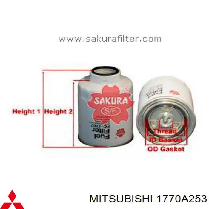 Фильтр тонкой очистки топлива Mitsubishi 1770A253 цена, от 25.32 USD