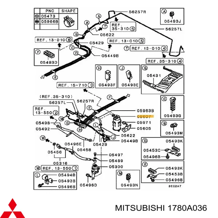 Adsorvedor dos vapores de combustível para Mitsubishi ASX (GA)