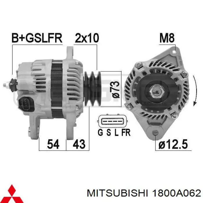 Купить 1800A062 Mitsubishi Генератор