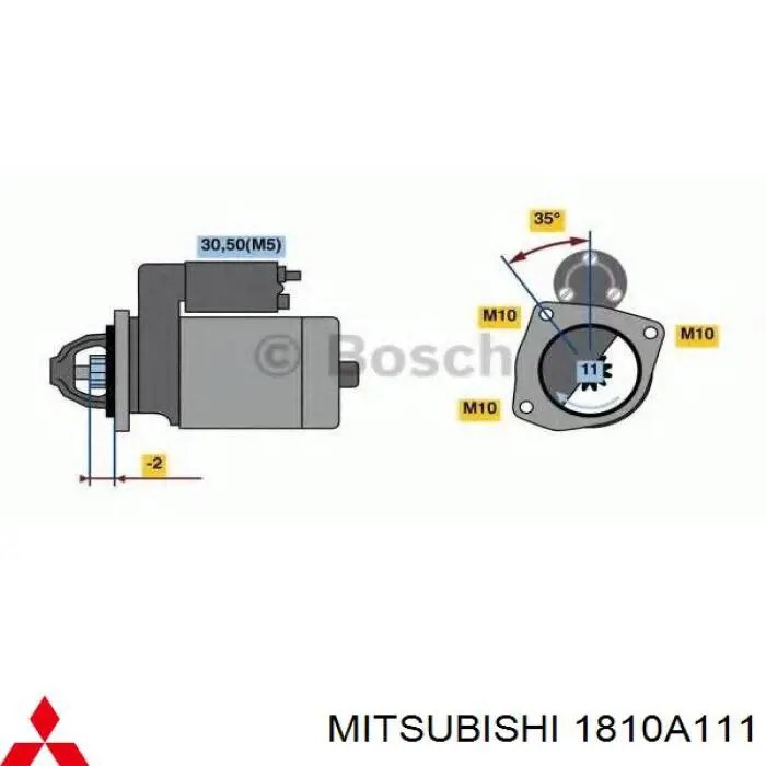 Стартер Mitsubishi 1810A111 цена, от 47.86 USD