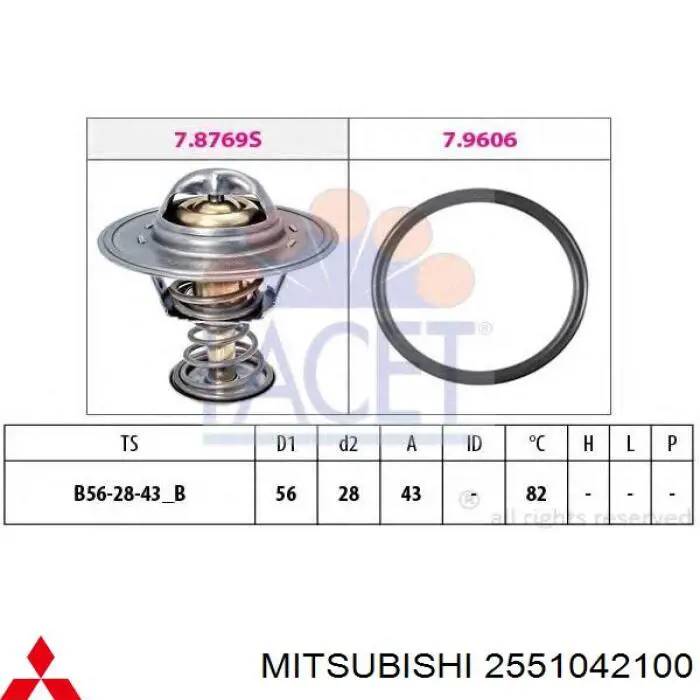 2551042100 Mitsubishi термостат