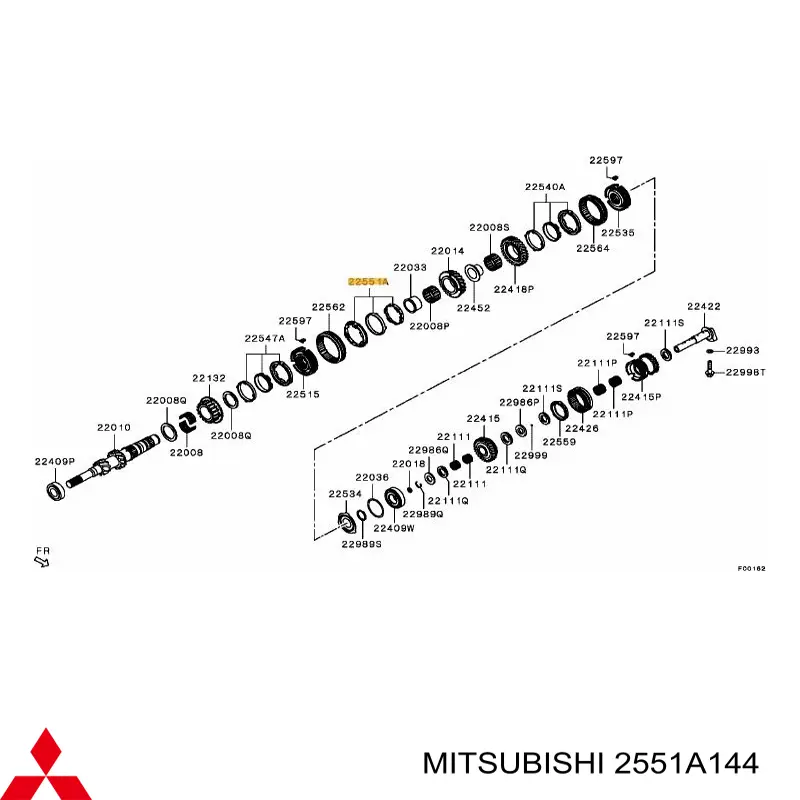 Кольцо синхронизатора 2551A144 Mitsubishi