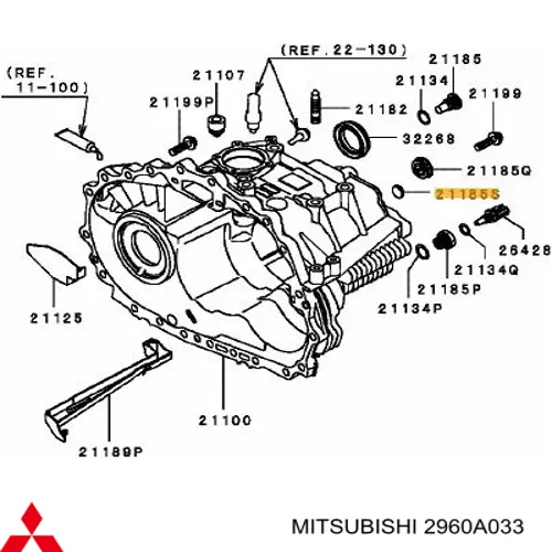 Пробка заливная заднего/переднего моста 2960A033 Mitsubishi