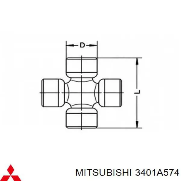 3401A574 Mitsubishi крестовина карданного вала заднего