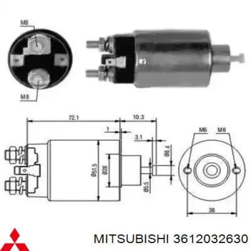 Купить 3612032630 Mitsubishi Тяговое реле